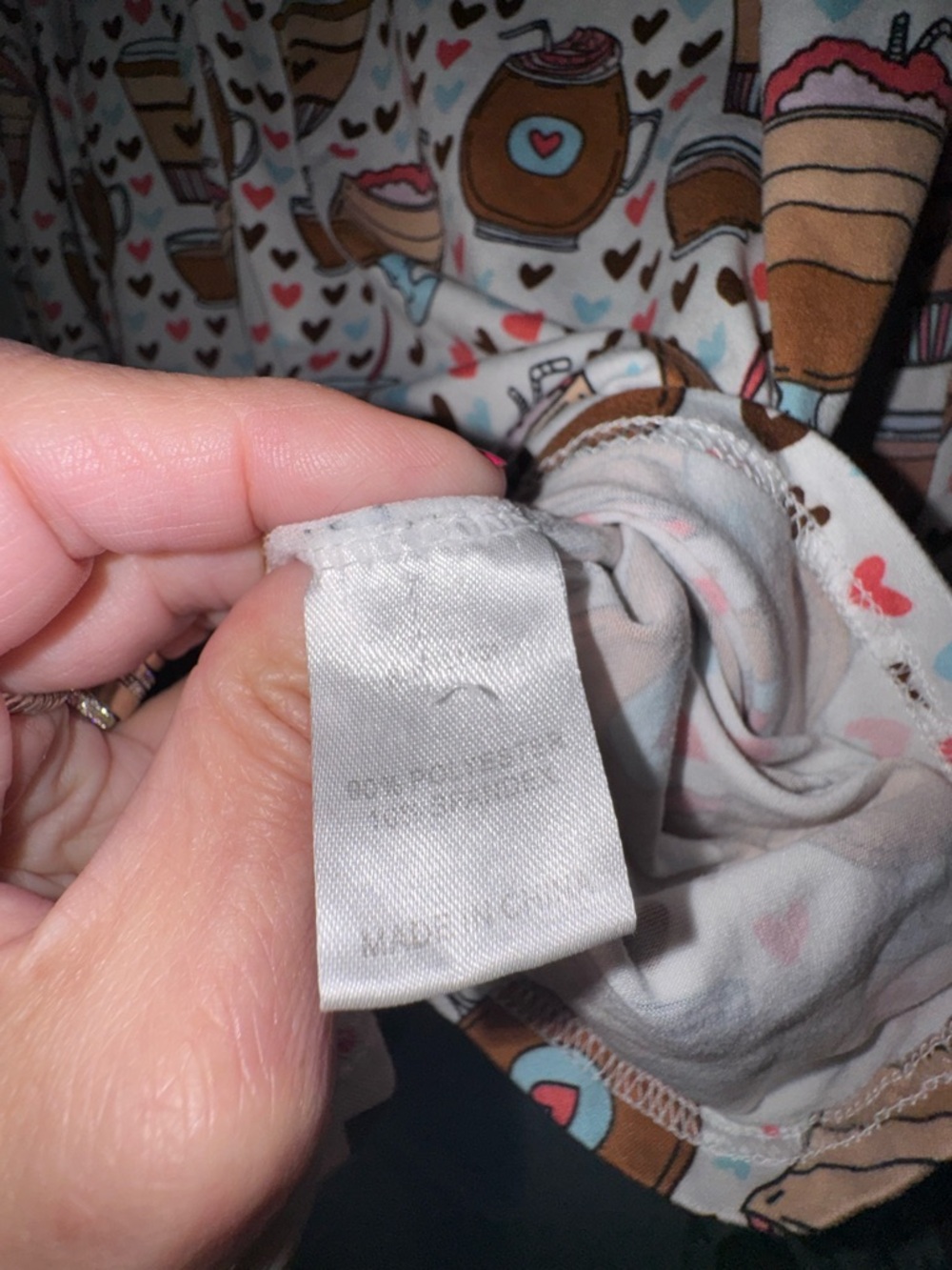 Jordann Jammies Coffee Print Pajama Set Size Small Cozy Lounge Set - Picture 8 of 10